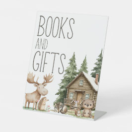 Boho Woodland Animals赤ちゃんシャワーブックギフト 台座サイン