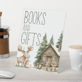 Boho Woodland Animals赤ちゃんシャワーブックギフト 台座サイン (インサイチュ)