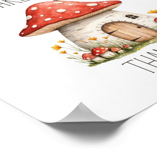 Boho Woodland Animals赤ちゃんシャワー好意サイン ポスター (角)