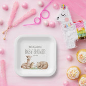 Boho Woodland Animals赤ちゃんシャワー ペーパープレート (パーティー)