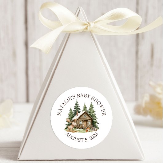 Boho Woodland Animals赤ちゃんシャワー ラウンドシール