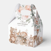 Boho Woodland Animals赤ちゃん男女兼用シャワー フェイバーボックス (裏面サイド)
