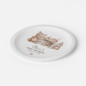 Boho Woodland Animals赤ちゃん男女兼用シャワー ペーパープレート (アングル)