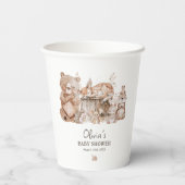 Boho Woodland Animals赤ちゃん男女兼用シャワー 紙コップ (裏面)