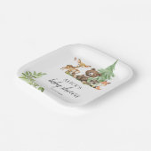 Boho Woodland Animals赤ちゃん素朴シャワー ペーパープレート (傾斜あり)