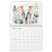 Boho Woodland Animals 2025カレンダー12か月 カレンダー (2月 2027)