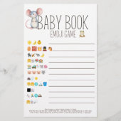Boho Woodland Animals Baby Shower Book絵文字ゲーム チラシ (正面)