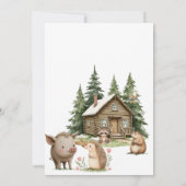 Boho Woodland Animals By Mailベビーシャワー 招待状 (裏面)