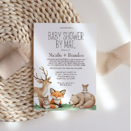 Boho Woodland Animals By Mailベビーシャワー 招待状