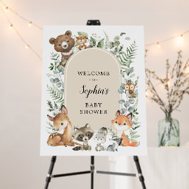 Boho Woodland Animals Greenery赤ちゃんシャワーへようこそ