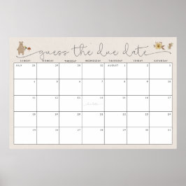 Boho Woodland Baby Showerの締め切り日 ポスター