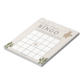 Boho Woodland Baby Shower Bingo 40シート ノートパッド (回転)
