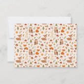 Boho Woodland Baby Shower | Rustic Forest Animals サンキューカード (裏面)