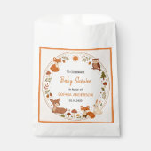 Boho Woodland Baby Shower | Rustic Forest Animals フェイバーバッグ (正面)