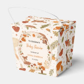 Boho Woodland Baby Shower | Rustic Forest Animals フェイバーボックス (裏面サイド)