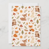 Boho Woodland Baby Shower | Rustic Forest Animals 招待状 (裏面)