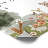 Boho Woodland Baby Shower Thanks for 来's ポスター (角)