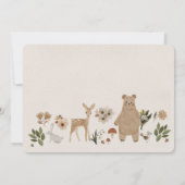 Boho Woodland Bearly Wait Bear Baby Shower 招待状 (裏面)