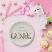 Boho Woodland First Birthday Party ペーパープレート (パーティー)