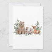Boho Woodland Forest Animals Baby Shower Invitatio 招待状 (裏面)