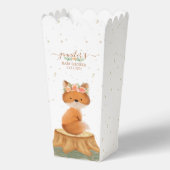 Boho Woodland Fox Baby Shower Floral Wreath フェイバーボックス (正面)