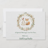 Boho Woodland Fox Small Business Thank You Card サンキューカード (裏面)