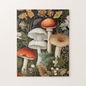 Boho Woodland Mushrooms Wildflower Garden ジグソーパズル (縦)