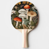 Boho Woodland Mushrooms Wildflower Garden 卓球ラケット (正面)