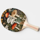 Boho Woodland Mushrooms Wildflower Garden 卓球ラケット (横)