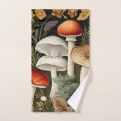 Boho Woodland Mushrooms Wildflower Garden Sports ハンドタオル (ハンドタオル)