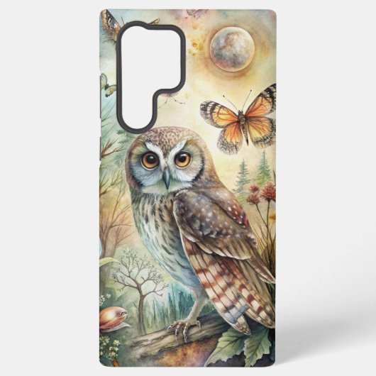 Boho Woodland Owl Samsung Galaxyケース (裏面)