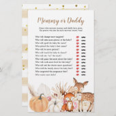 Boho Woodland Pumpkin MommyまたはDaddy Games (正面/裏面)