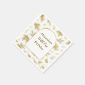 Boho Woodland Wild One Birthday スタンダードカクテルナプキン (角)