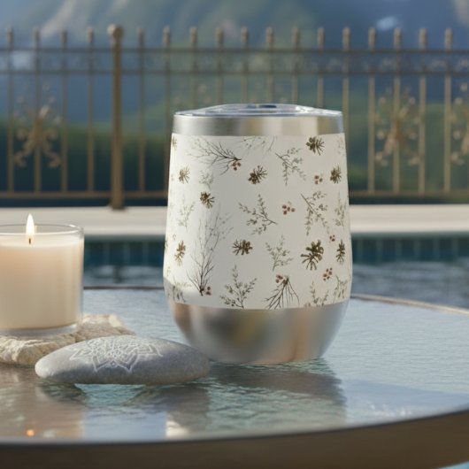 Boho Woodland Winterberry Pattern