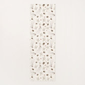 Boho Woodland Winterberry Pattern ヨガマット (裏面)