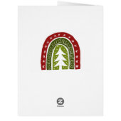 Boho x-masツリースケッチ付きビッグクリスマスカード (裏面)