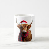 Boho Xmas Christmas Highland Cow T-Shirt コーヒーマグカップ (中央)