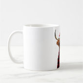 Boho Xmas Christmas Highland Cow T-Shirt コーヒーマグカップ (左)