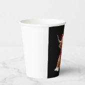 Boho Xmas Christmas Highland Cow T-Shirt (1) 紙コップ (右)