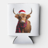 Boho Xmas Christmas Highland Cow T-Shirt (1) 缶クーラー (正面)