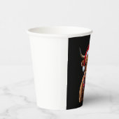 Boho Xmas Christmas Highland Cow T-Shirt (2) 紙コップ (右)