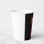 Boho Xmas Christmas Highland Cow T-Shirt (3) 紙コップ (右)