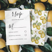 Boho Yellow Lemons Wedding RSVP