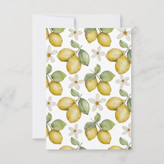 Boho Yellow Lemons Wedding RSVP (裏面)