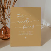 Boho Yellow Marigoldこのキャンドルバーンズ記念碑 台座サイン