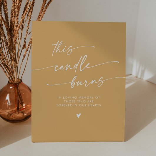 Boho Yellow Marigoldこのキャンドルバーンズ記念碑 台座サイン