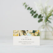 Boho Yellow Ochre絵を描フローラ友達を参照 名刺 (スタンド正面)