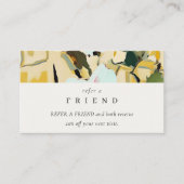 Boho Yellow Ochre絵を描フローラ友達を参照 名刺 (正面)