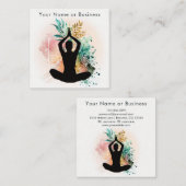 Boho Yogaモダン Fruit of Life Saitical Geometry スクエア名刺 (正面/裏面)