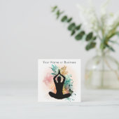 Boho Yogaモダン Fruit of Life Saitical Geometry スクエア名刺 (スタンド正面)